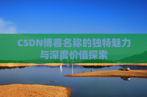CSDN博客名称的独特魅力与深度价值探索